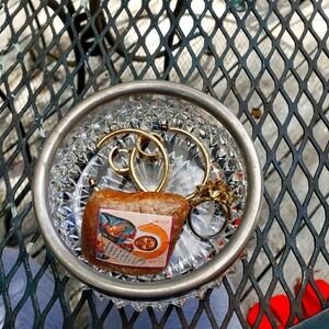 Antique glass cut trinkwt bowl